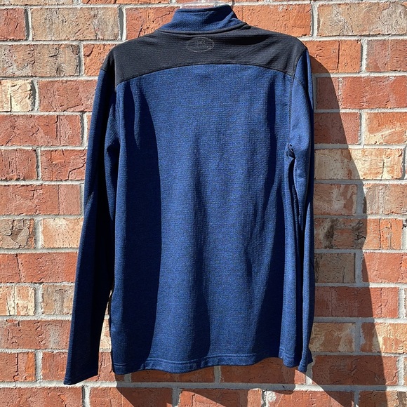Under Armour Cold gear 1/4 Zip Fitted size Large Blue & Black Shirt - Picture 2 of 8